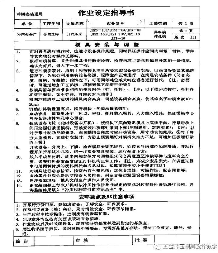 作業設定指導書